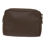 CELINE Macadam Canvas Clutch Bag PVC Brown  65270