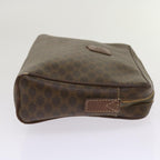 CELINE Macadam Canvas Clutch Bag PVC Brown  65270