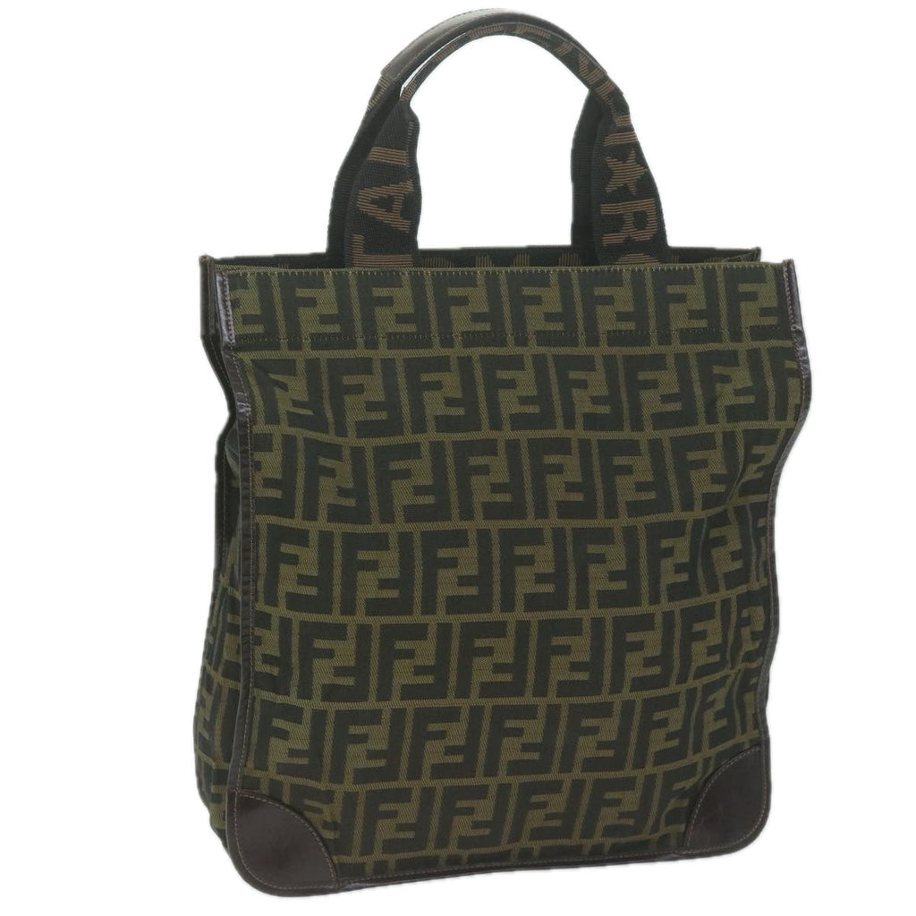FENDI Zucca Canvas Hand Bag Black Brown65271