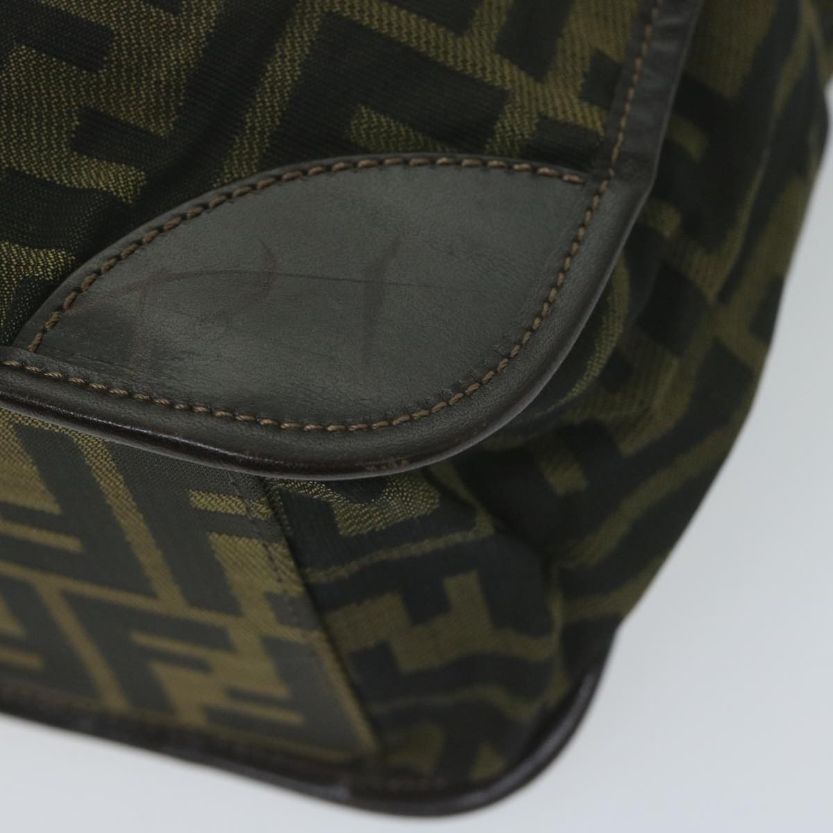 FENDI Zucca Canvas Hand Bag Black Brown65271