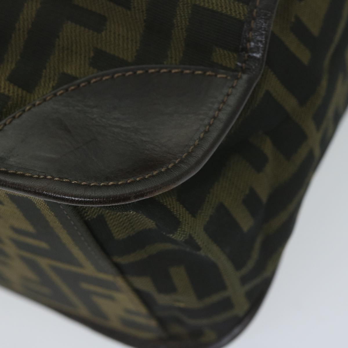 FENDI Zucca Canvas Hand Bag Black Brown65271