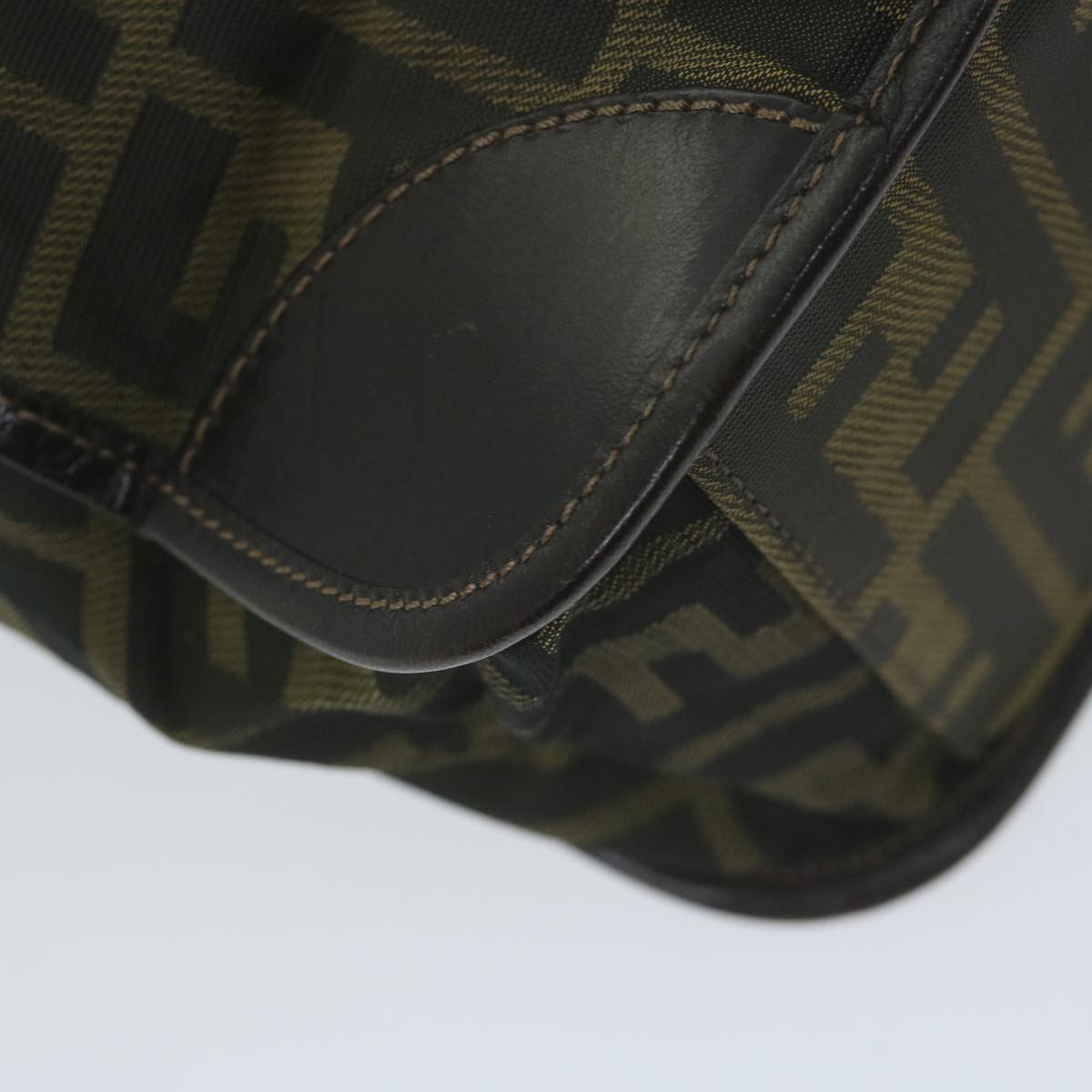 FENDI Zucca Canvas Hand Bag Black Brown65271