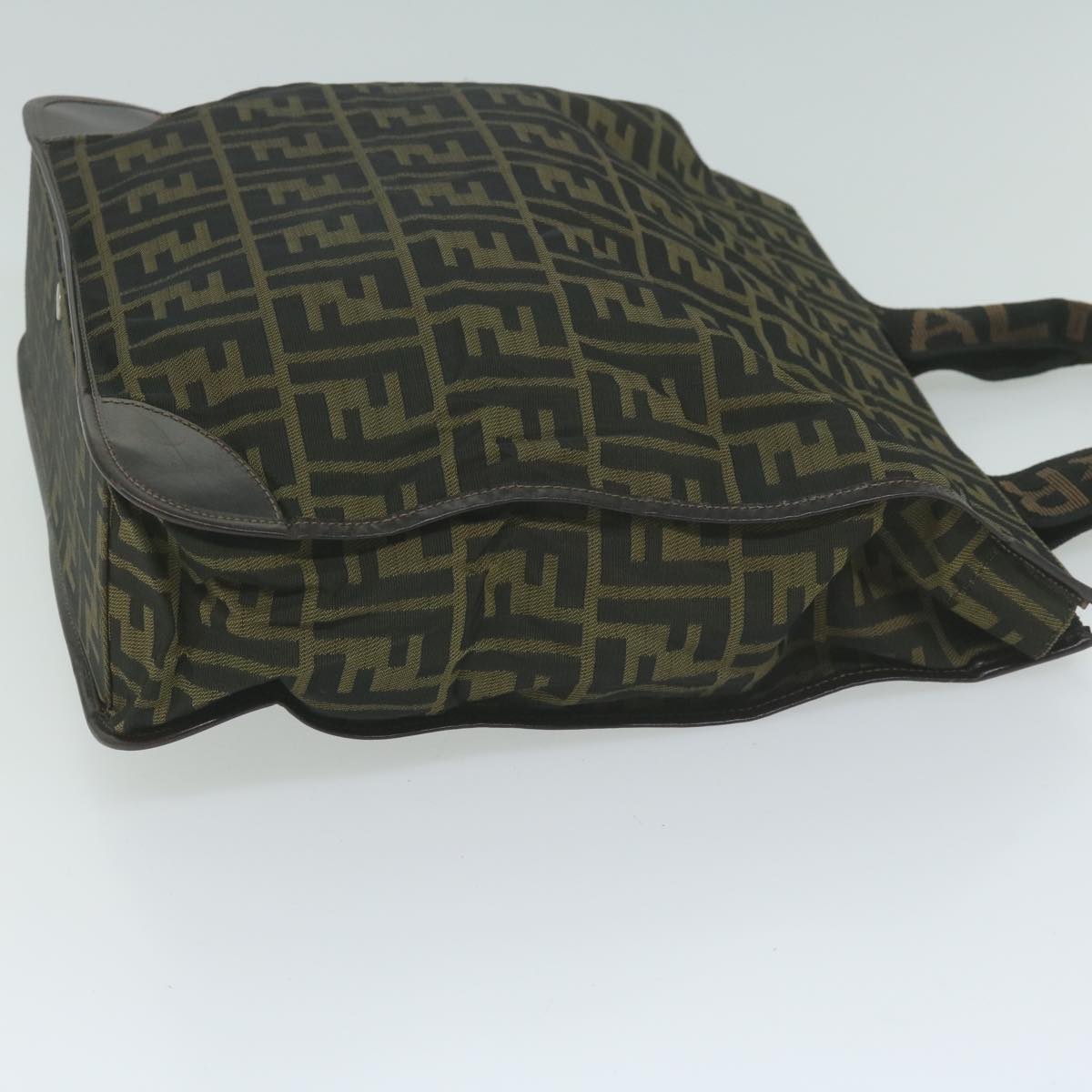FENDI Zucca Canvas Hand Bag Black Brown65271