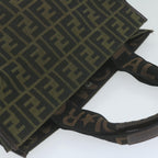 FENDI Zucca Canvas Hand Bag Black Brown65271