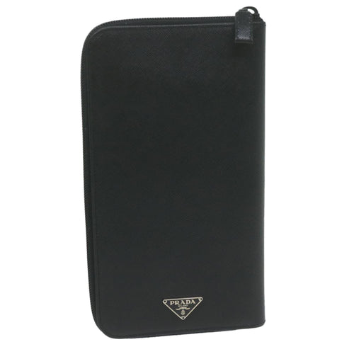 PRADA Long Wallet Leather Black  65278A