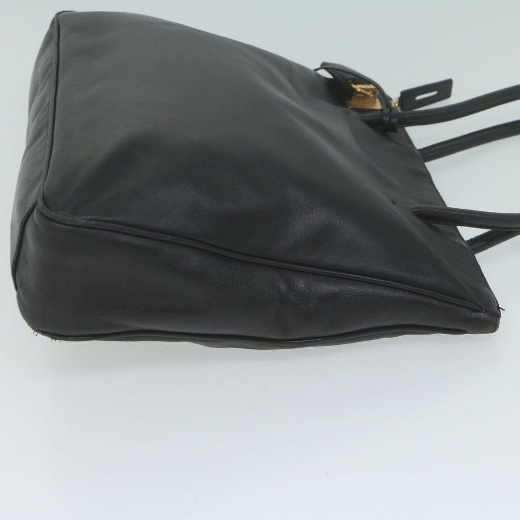 PRADA Shoulder Bag Leather Black  65299