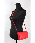 Burberry  Small Leather Wallet On Chain Red