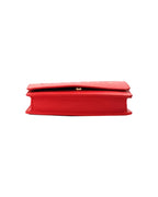 Burberry  Small Leather Wallet On Chain Red