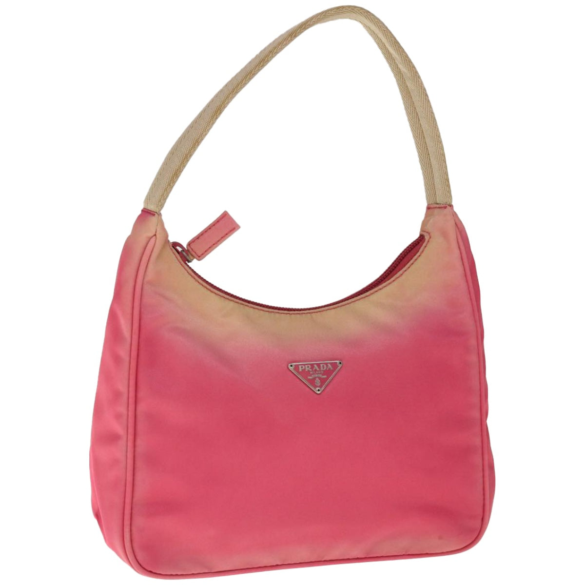 PRADA Hand Pouch Nylon Pink  65364