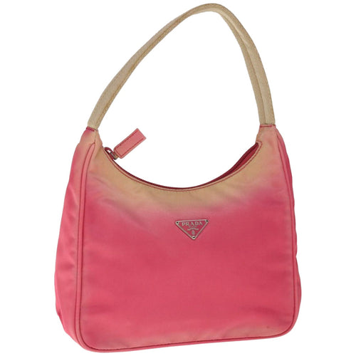 PRADA Hand Pouch Nylon Pink  65364