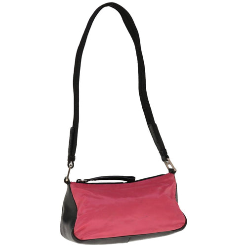PRADA Shoulder Bag Nylon Pink Black  65365