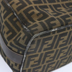 FENDI Zucca Canvas Vanity Hand Bag Brown65366