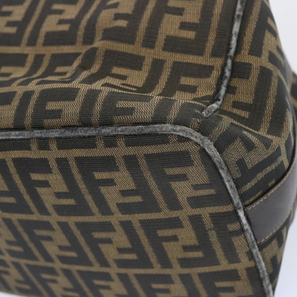 FENDI Zucca Canvas Vanity Hand Bag Brown65366