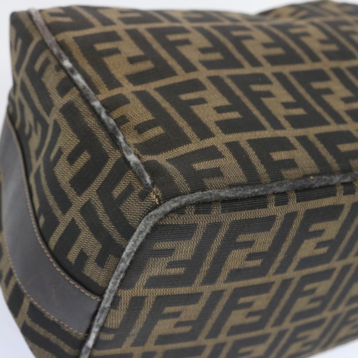 FENDI Zucca Canvas Vanity Hand Bag Brown65366