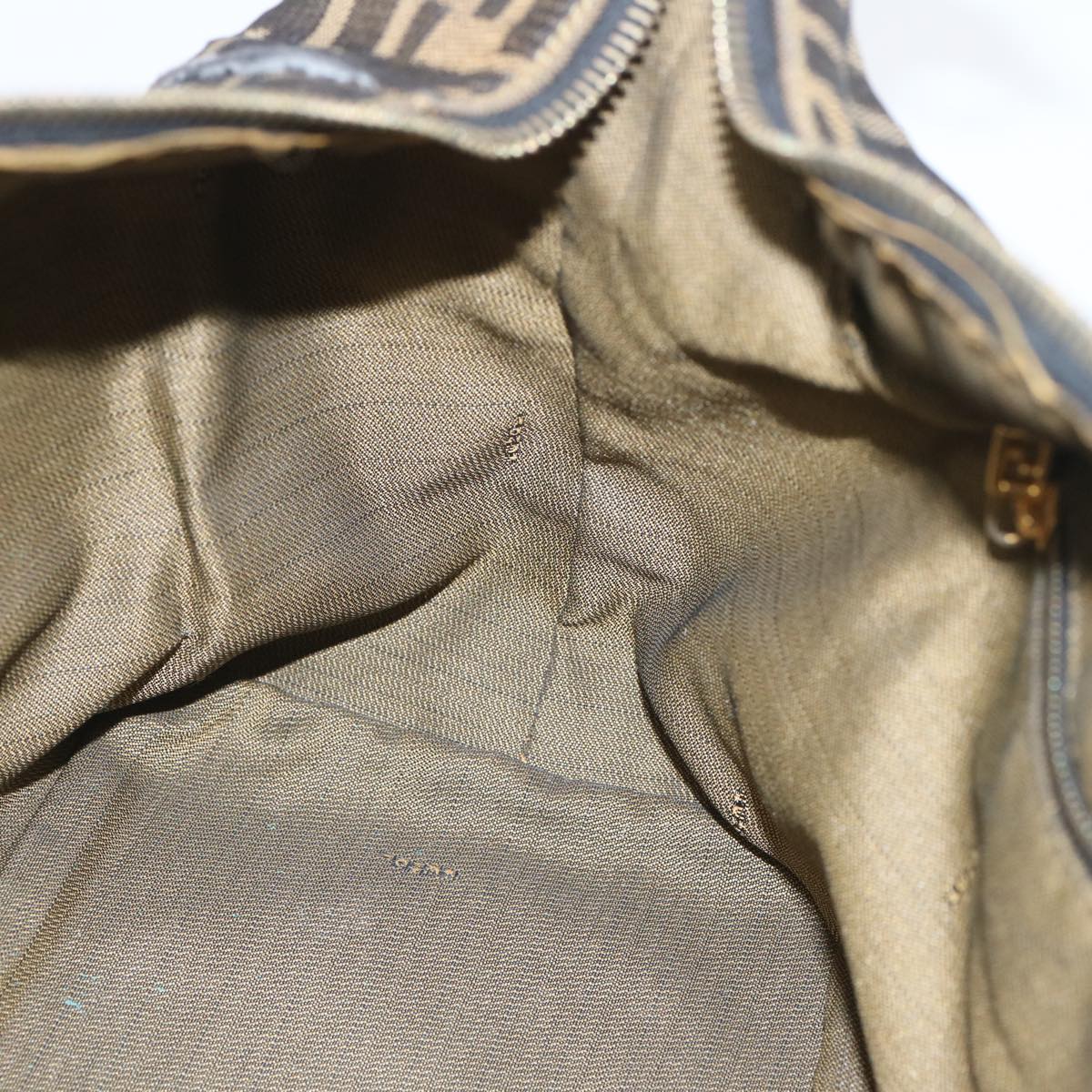 FENDI Zucca Canvas Vanity Hand Bag Brown65366