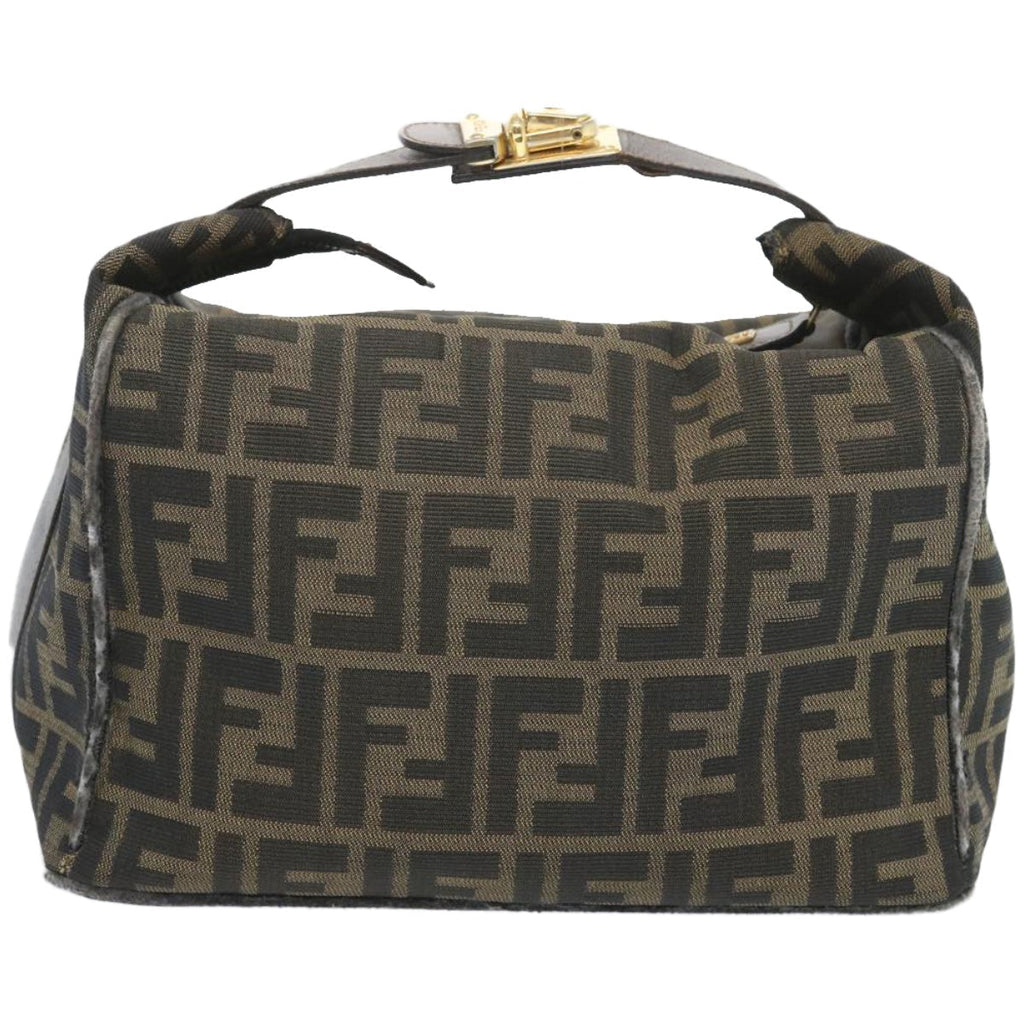 FENDI Zucca Canvas Vanity Hand Bag Brown65366