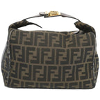 FENDI Zucca Canvas Vanity Hand Bag Brown65366