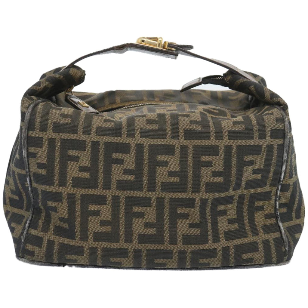 FENDI Zucca Canvas Vanity Hand Bag Brown65366
