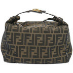 FENDI Zucca Canvas Vanity Hand Bag Brown65366