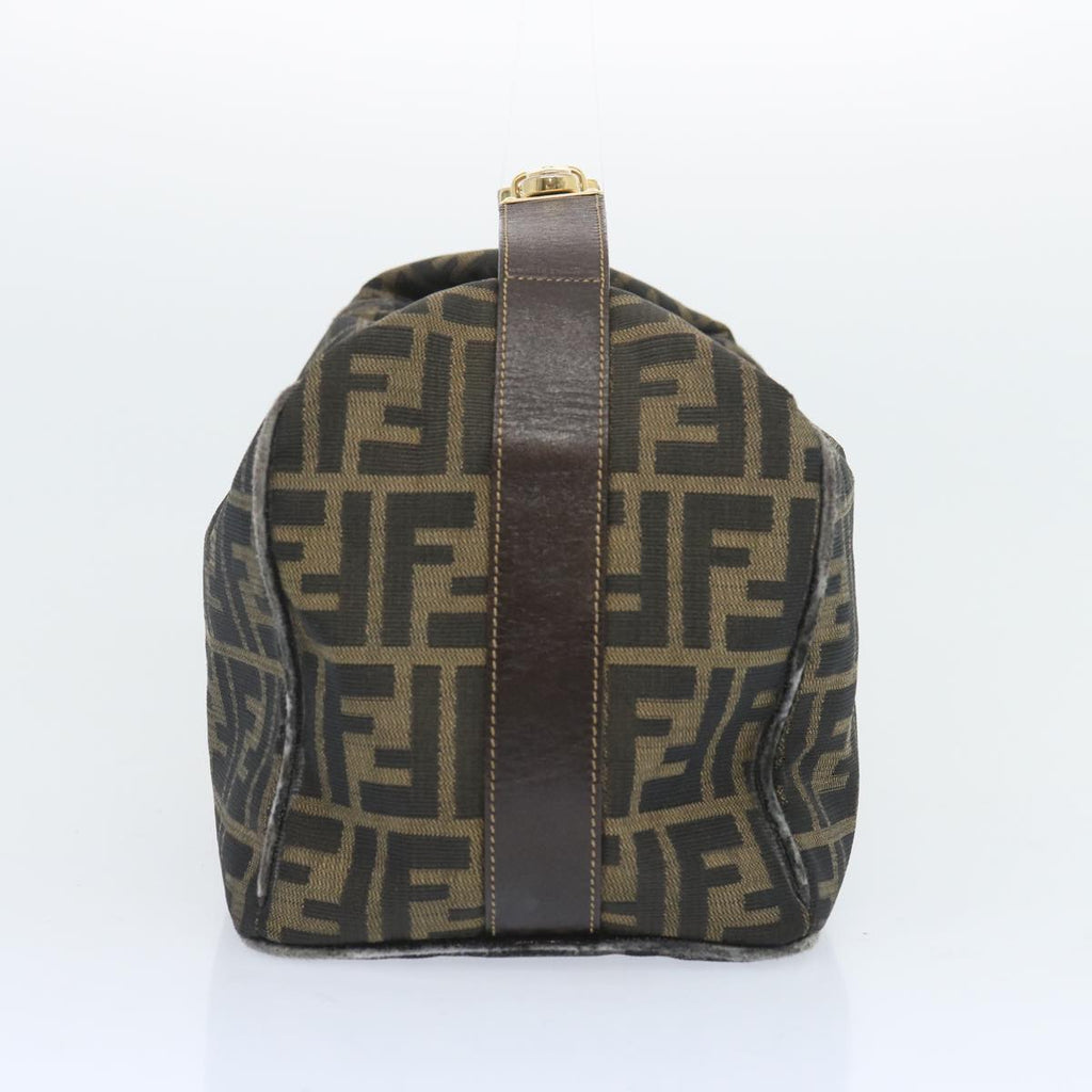 FENDI Zucca Canvas Vanity Hand Bag Brown65366