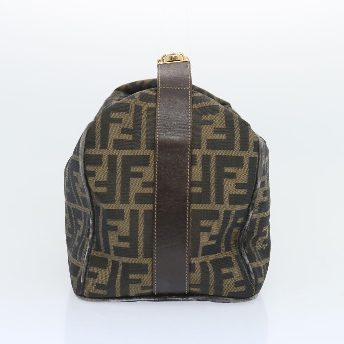 FENDI Zucca Canvas Vanity Hand Bag Brown65366