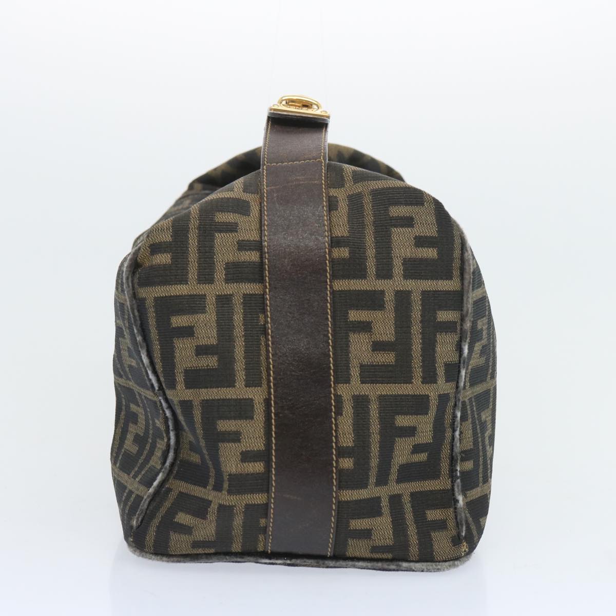 FENDI Zucca Canvas Vanity Hand Bag Brown65366