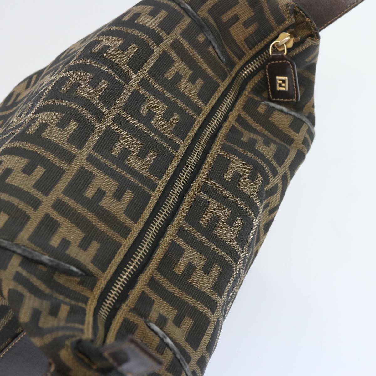 FENDI Zucca Canvas Vanity Hand Bag Brown65366