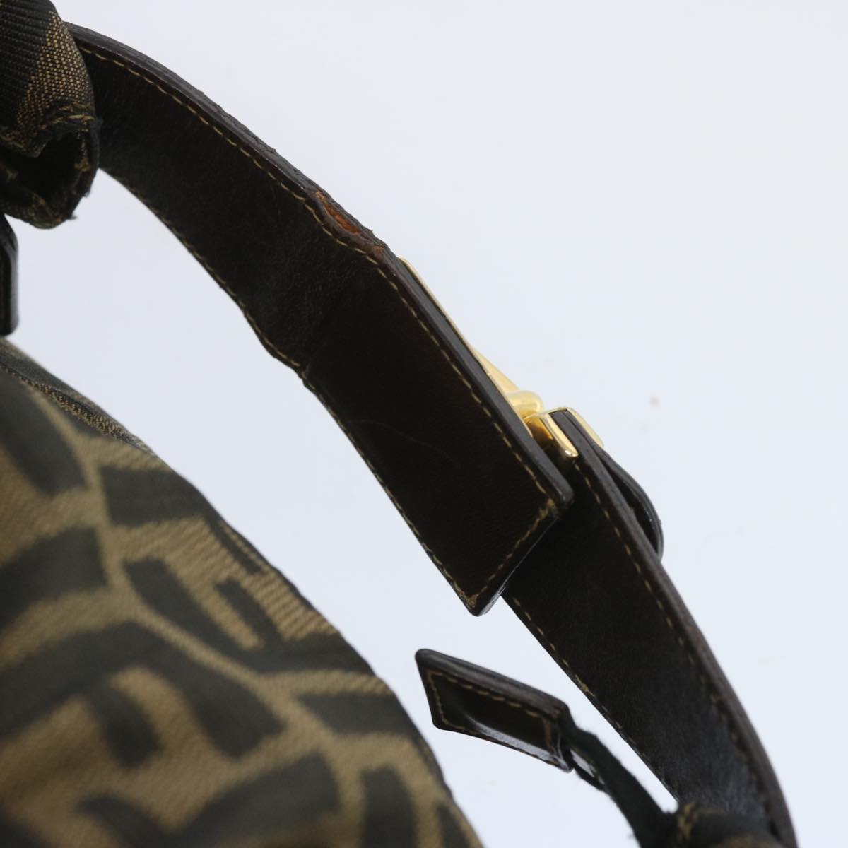 FENDI Zucca Canvas Vanity Hand Bag Brown65366