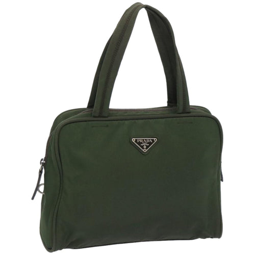PRADA Hand Bag Nylon Khaki  65371