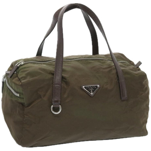 PRADA Hand Bag Nylon Khaki  65372