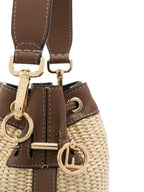 Fendi Women Mon Tresor Mini Bag In Natural Raffia
