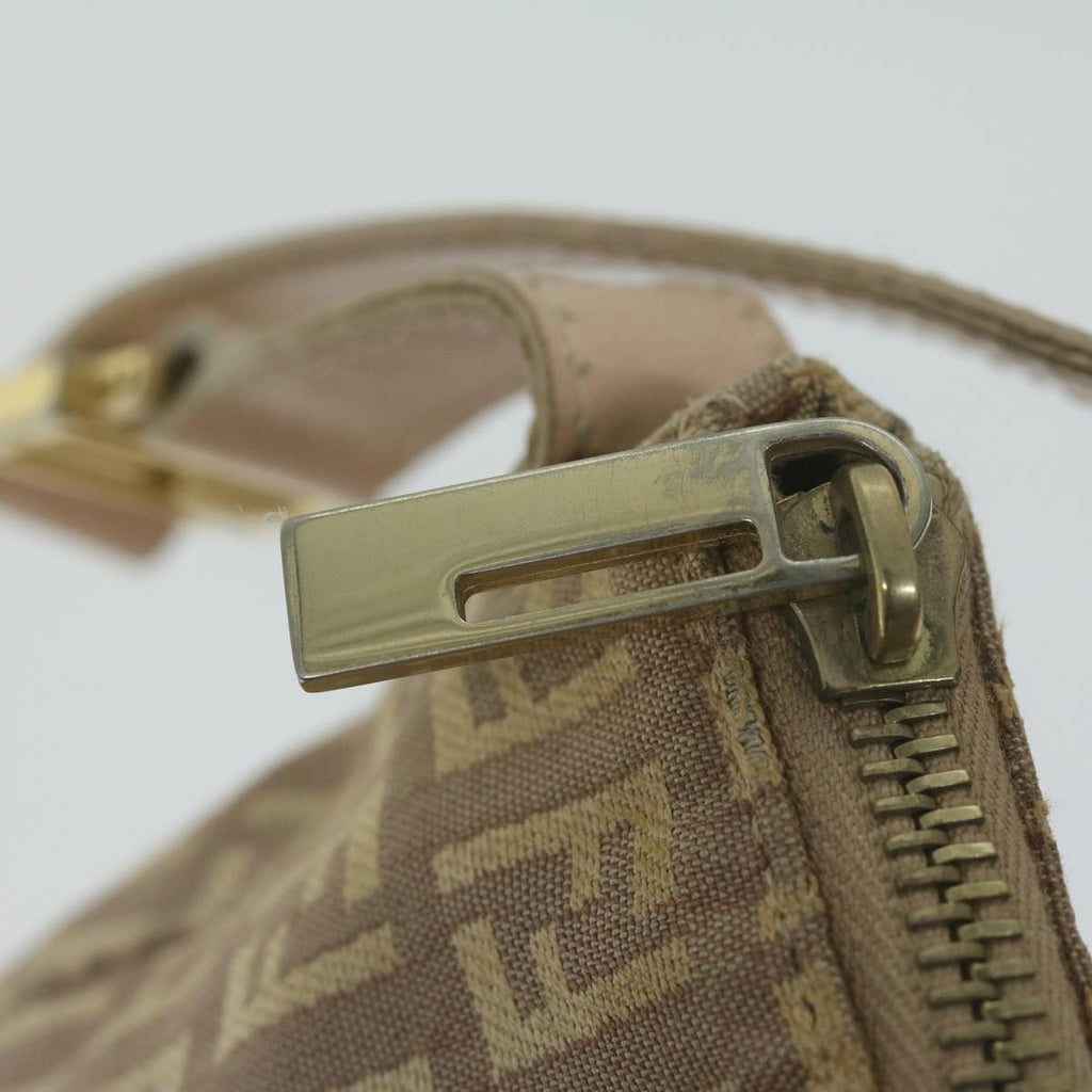 FENDI Zucchino Canvas Shoulder Bag Beige65408
