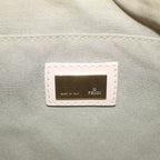 FENDI Zucchino Canvas Shoulder Bag Beige65408