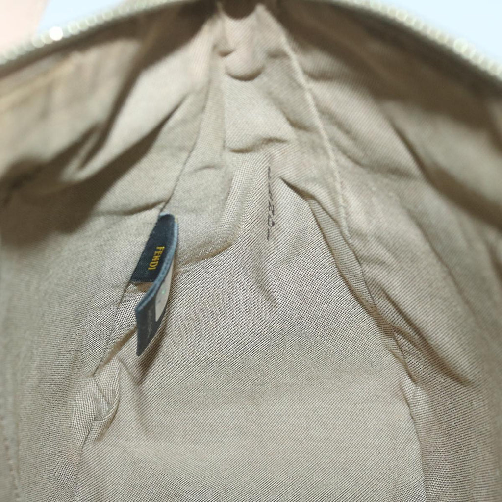 FENDI Zucchino Canvas Shoulder Bag Beige65408
