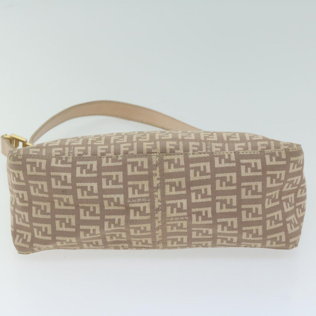 FENDI Zucchino Canvas Shoulder Bag Beige65408