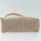 FENDI Zucchino Canvas Shoulder Bag Beige65408