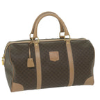 CELINE Macadam Canvas Boston Bag PVC Brown  65445