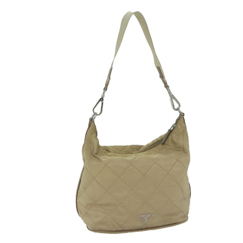 PRADA Shoulder Bag Nylon Beige  65450