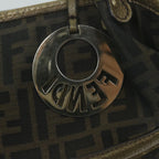 FENDI Zucca Canvas Tote Bag Black Brown65505