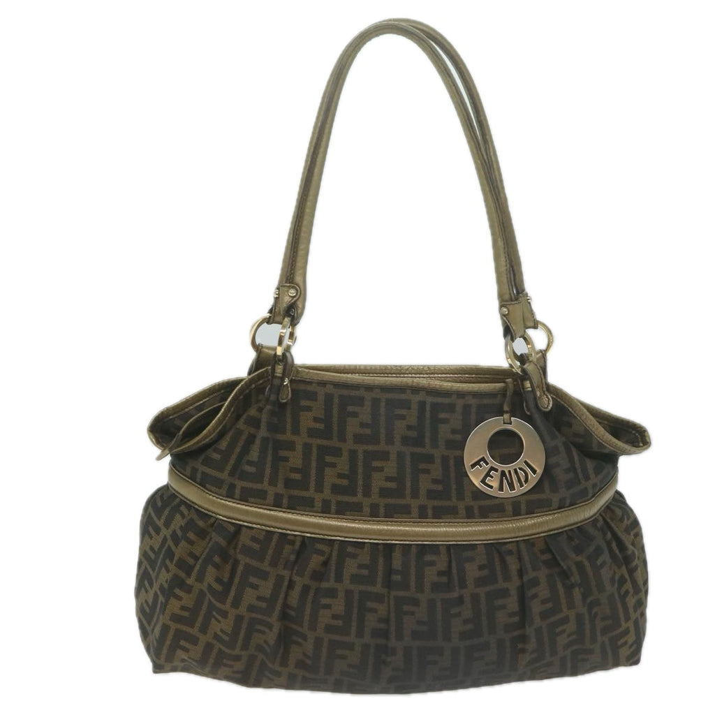 FENDI Zucca Canvas Tote Bag Black Brown65505