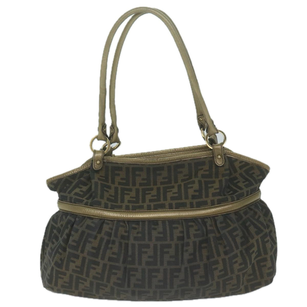 FENDI Zucca Canvas Tote Bag Black Brown65505