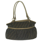 FENDI Zucca Canvas Tote Bag Black Brown65505