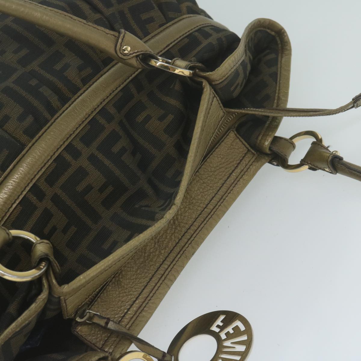 FENDI Zucca Canvas Tote Bag Black Brown65505