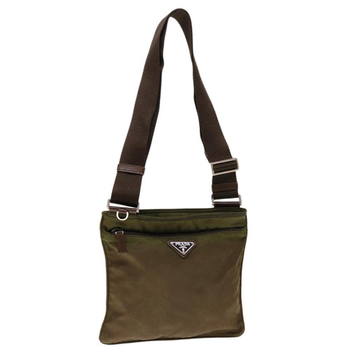 PRADA Shoulder Bag Nylon Khaki  65506