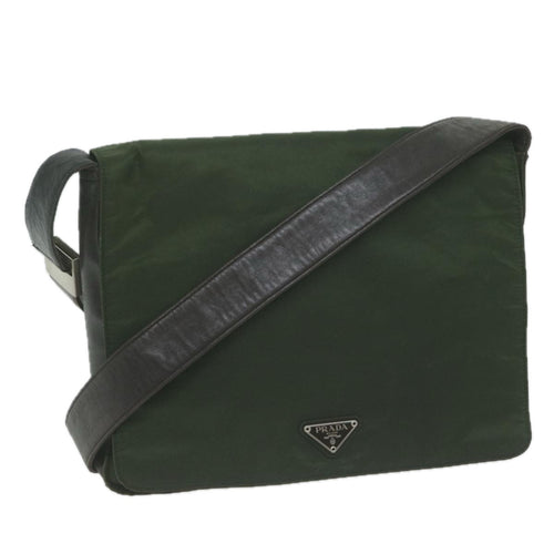 PRADA Shoulder Bag Nylon Khaki  65511
