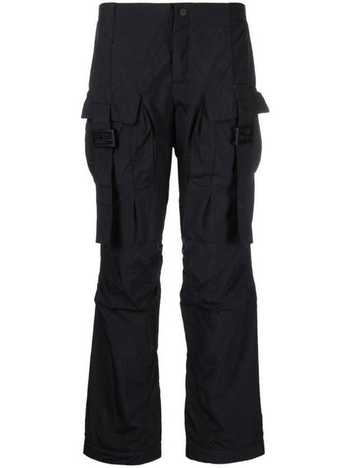 Fendi Women's Nylon Cargo Track Pants Black