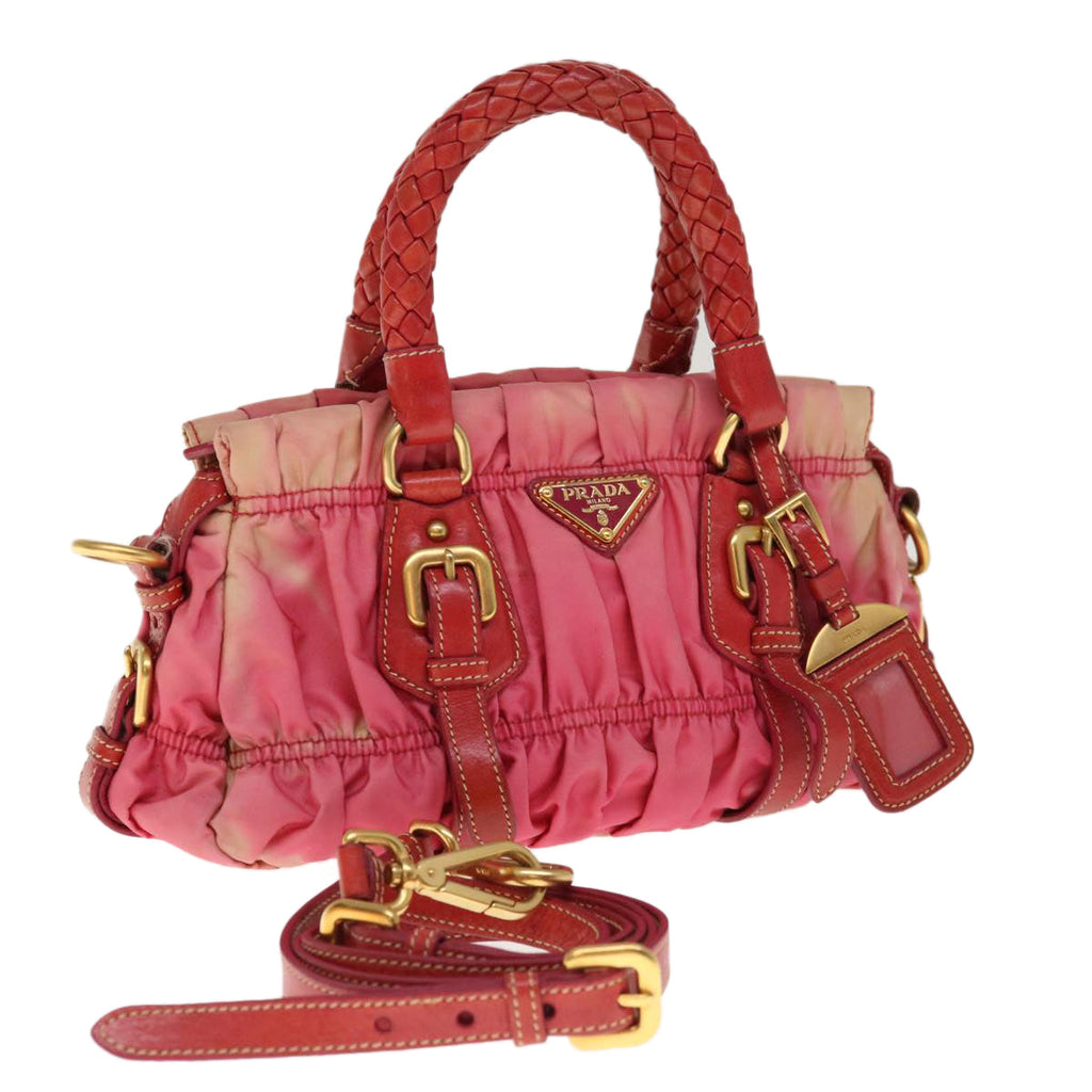PRADA Hand Bag Nylon 2way Pink  65534