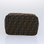 FENDI Zucca Canvas Vanity Cosmetic Pouch Brown Black65535