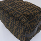 FENDI Zucca Canvas Vanity Cosmetic Pouch Brown Black65535