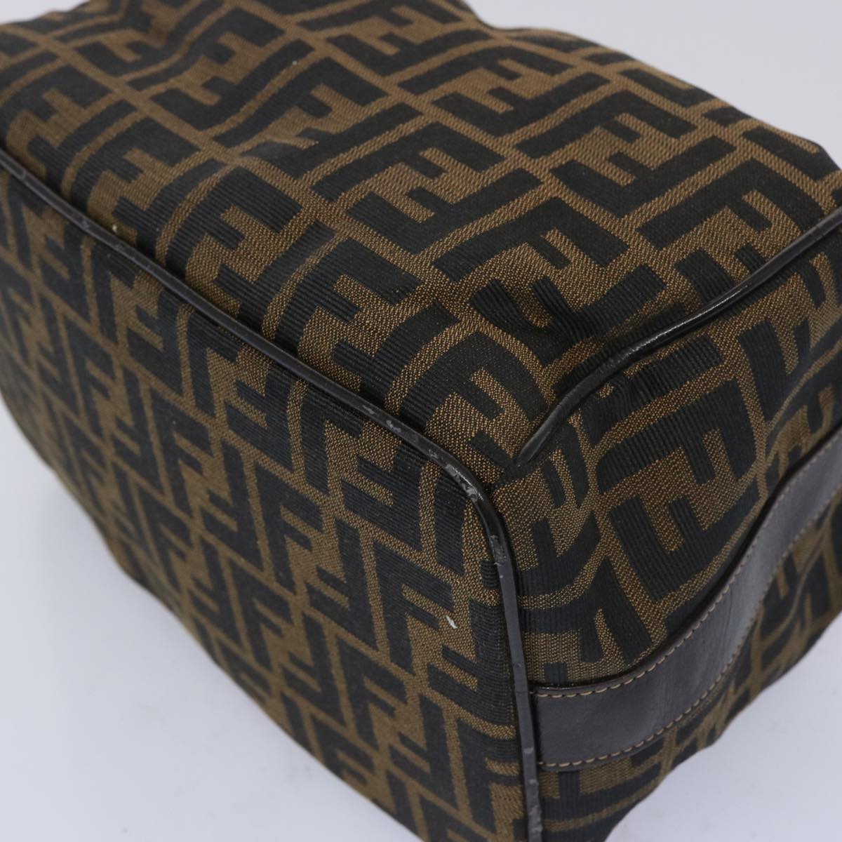 FENDI Zucca Canvas Vanity Cosmetic Pouch Brown Black65535
